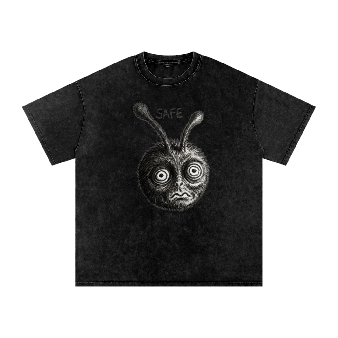 "SAFE" Snow Washed Oversized Cotton T-Shirt